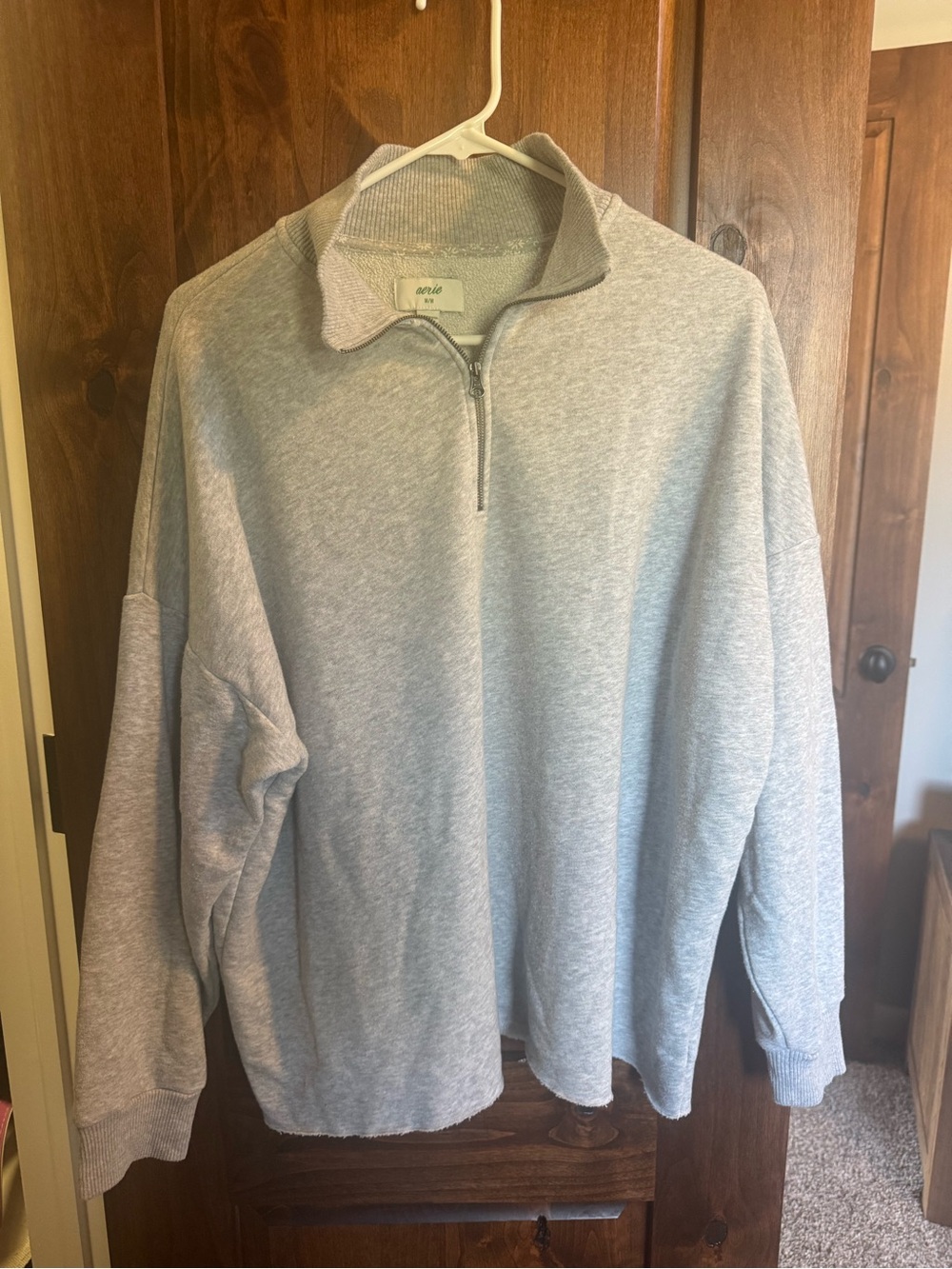 Half-Zip Sweatshirt Pullover - Light Gray